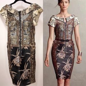 Beguile Bryan Lars Anthropologie brocade dress